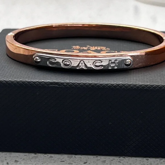 Coach Rose Gold stud earrings and bracelet - Picture 2 of 6